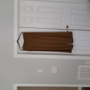 Wide leg pleated trousers